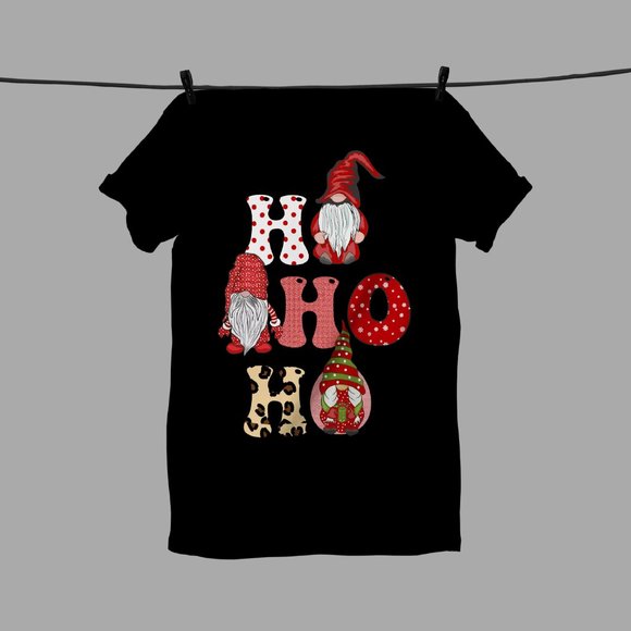 HO HO HO Christmas Design T-Shirt - Picture 1 of 3